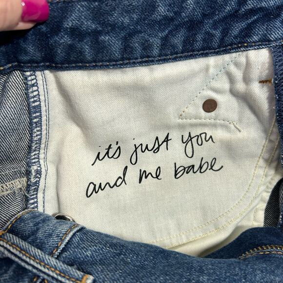 GRLFRND Denim Jean Mini Skirt GF43088501128 Odette G1128 Call It Love Blue Sz 27 - Picture 7 of 14